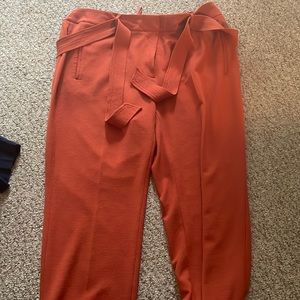 Burnt orange capri pants